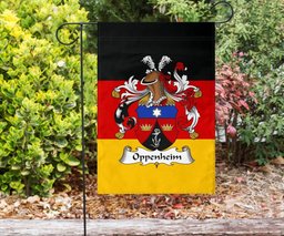 ScotsTee Shop Germans Oppenheim Coat of Arms on Germany Flag Garden Flag/ House Flag