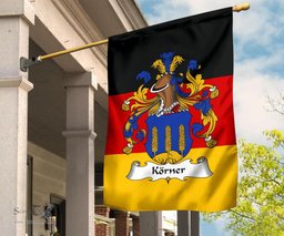 ScotsTee Shop Germans Korner Coat of Arms on Germany Flag Garden Flag/ House Flag