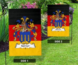 ScotsTee Shop Germans Korner Coat of Arms on Germany Flag Garden Flag/ House Flag