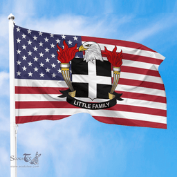 ScotsTee Shop American Little Coat of Arms on American Flag U.S. Flag