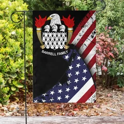American Barrell Coat of Arms on American Flag U.S. Flag Garden Flag/ House Flag
