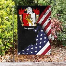 American Avis Coat of Arms on American Flag U.S. Flag Garden Flag/ House Flag