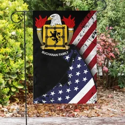 American Buchanan Coat of Arms on American Flag U.S. Flag Garden Flag/ House Flag