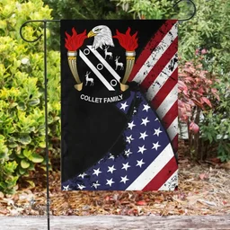American Collet Coat of Arms on American Flag U.S. Flag Garden Flag/ House Flag