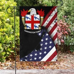 American Carrington Coat of Arms on American Flag U.S. Flag Garden Flag/ House Flag