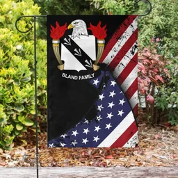 American Bland Coat of Arms on American Flag U.S. Flag Garden Flag/ House Flag