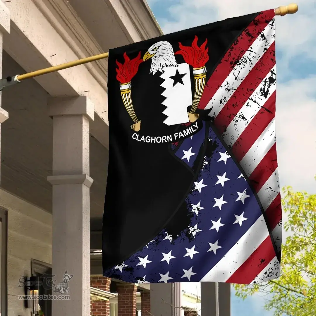 American Claghorn Coat of Arms on American Flag U.S. Flag Garden Flag/ House Flag