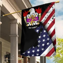 American Bay Coat of Arms on American Flag U.S. Flag Garden Flag/ House Flag