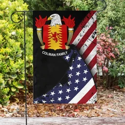 American Colman] Coat of Arms on American Flag U.S. Flag Garden Flag/ House Flag
