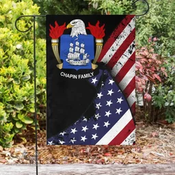 American Chapin Coat of Arms on American Flag U.S. Flag Garden Flag/ House Flag