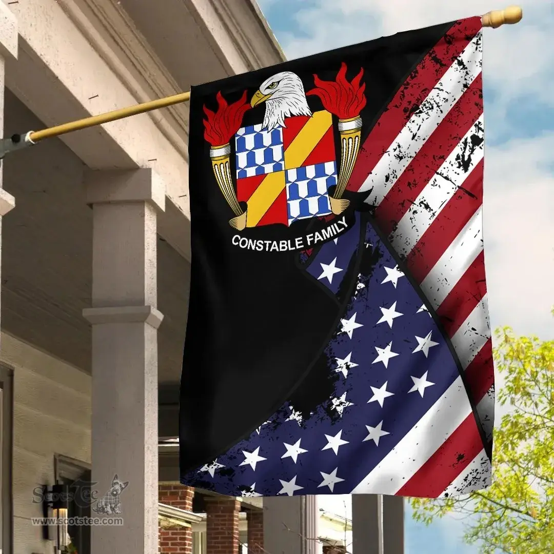 American Constable Coat of Arms on American Flag U.S. Flag Garden Flag/ House Flag