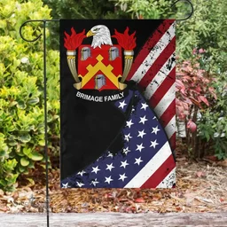 American Brimage Coat of Arms on American Flag U.S. Flag Garden Flag/ House Flag