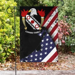 American Conway Coat of Arms on American Flag U.S. Flag Garden Flag/ House Flag