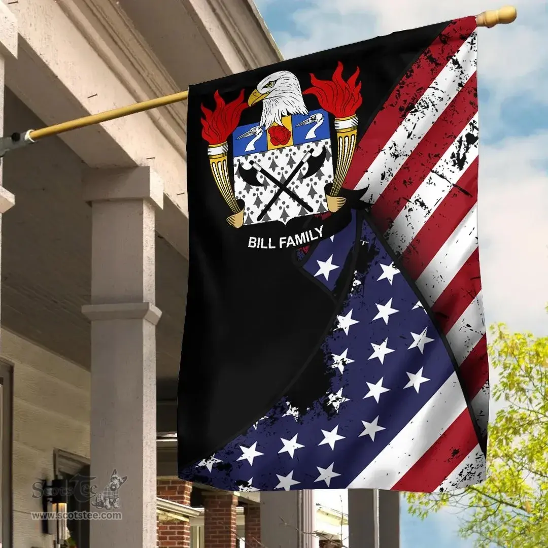 American Bill Coat of Arms on American Flag U.S. Flag Garden Flag/ House Flag