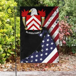 American Bladen Coat of Arms on American Flag U.S. Flag Garden Flag/ House Flag