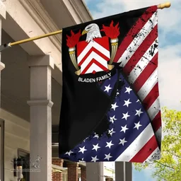 American Bladen Coat of Arms on American Flag U.S. Flag Garden Flag/ House Flag