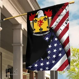 American Chambers Coat of Arms on American Flag U.S. Flag Garden Flag/ House Flag