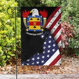 American Champion Coat of Arms on American Flag U.S. Flag Garden Flag/ House Flag