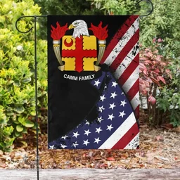 American Camm Coat of Arms on American Flag U.S. Flag Garden Flag/ House Flag