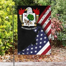 American MacGregor Coat of Arms on American Flag U.S. Flag Garden Flag/ House Flag