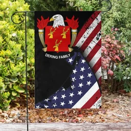 American Dering Coat of Arms on American Flag U.S. Flag Garden Flag/ House Flag