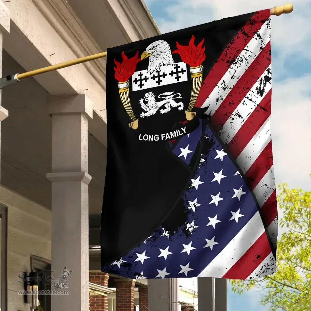 American Long Coat of Arms on American Flag U.S. Flag Garden Flag/ House Flag