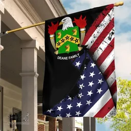 American De Berdt Coat of Arms on American Flag U.S. Flag Garden Flag/ House Flag