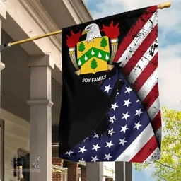 American Joy Coat of Arms on American Flag U.S. Flag Garden Flag/ House Flag