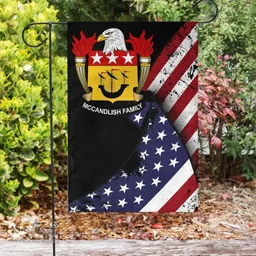 American McCandlish Coat of Arms on American Flag U.S. Flag Garden Flag/ House Flag