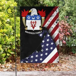 American Maverick Coat of Arms on American Flag U.S. Flag Garden Flag/ House Flag