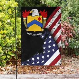 American Mifflin Coat of Arms on American Flag U.S. Flag Garden Flag/ House Flag