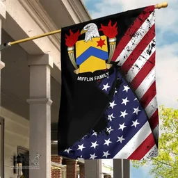 American Mifflin Coat of Arms on American Flag U.S. Flag Garden Flag/ House Flag
