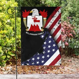 American McLanahan Coat of Arms on American Flag U.S. Flag Garden Flag/ House Flag