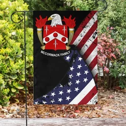 American McCormack Coat of Arms on American Flag U.S. Flag Garden Flag/ House Flag