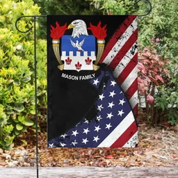 American Mason Coat of Arms on American Flag U.S. Flag Garden Flag/ House Flag