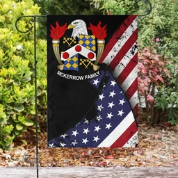 American McKerrow Coat of Arms on American Flag U.S. Flag Garden Flag/ House Flag