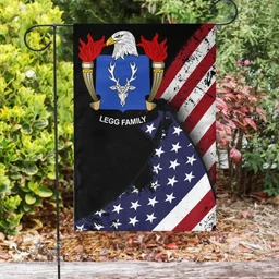 American Legg Coat of Arms on American Flag U.S. Flag Garden Flag/ House Flag
