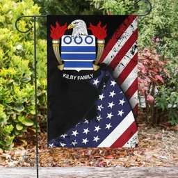 American Kilby Coat of Arms on American Flag U.S. Flag Garden Flag/ House Flag