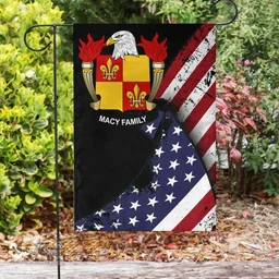 American Macy Coat of Arms on American Flag U.S. Flag Garden Flag/ House Flag