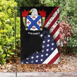 American Otis Coat of Arms on American Flag U.S. Flag Garden Flag/ House Flag