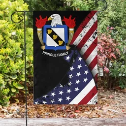 American Pringle Coat of Arms on American Flag U.S. Flag Garden Flag/ House Flag