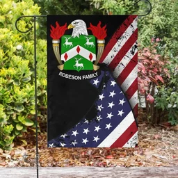 American Robeson Coat of Arms on American Flag U.S. Flag Garden Flag/ House Flag