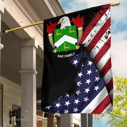 American Rae Coat of Arms on American Flag U.S. Flag Garden Flag/ House Flag