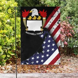 American Rockwell Coat of Arms on American Flag U.S. Flag Garden Flag/ House Flag