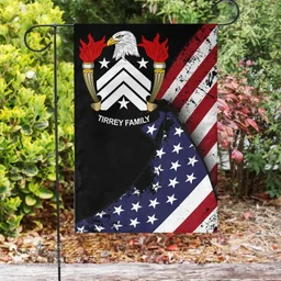 American Tirrey Coat of Arms on American Flag U.S. Flag Garden Flag/ House Flag