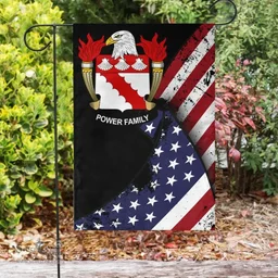 American Power Coat of Arms on American Flag U.S. Flag Garden Flag/ House Flag