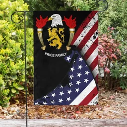 American Price Coat of Arms on American Flag U.S. Flag Garden Flag/ House Flag