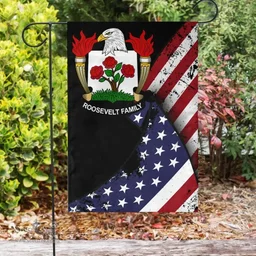 American Roosevelt Coat of Arms on American Flag U.S. Flag Garden Flag/ House Flag