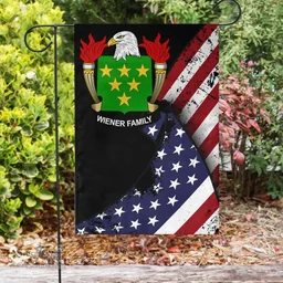 American Wiener Coat of Arms on American Flag U.S. Flag Garden Flag/ House Flag