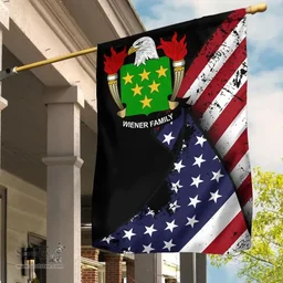 American Wiener Coat of Arms on American Flag U.S. Flag Garden Flag/ House Flag